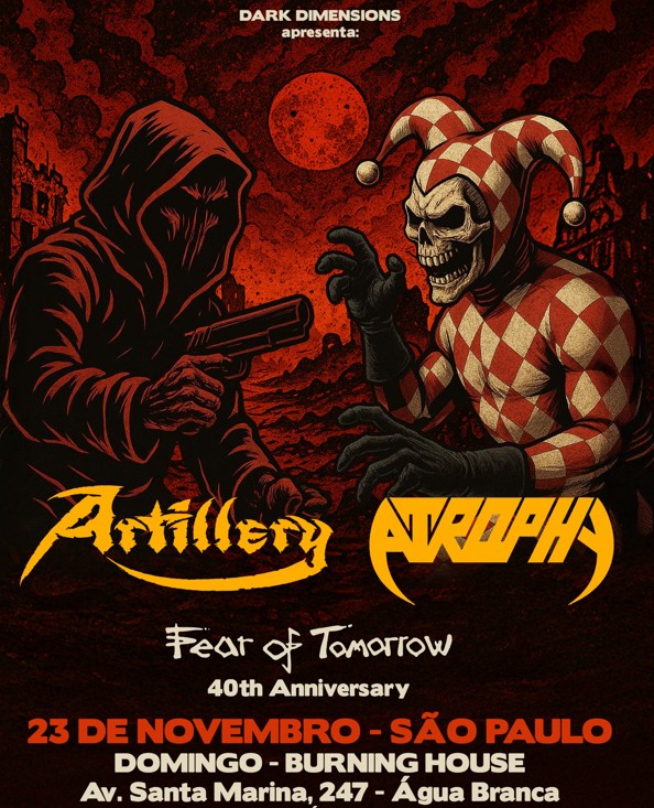 Artillery e Atrophy ao vivo na Burning House